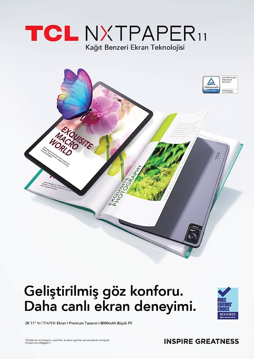 TCL Nxtpaper 11 128GB Tablet Koyu Gri « tclshoptr.com